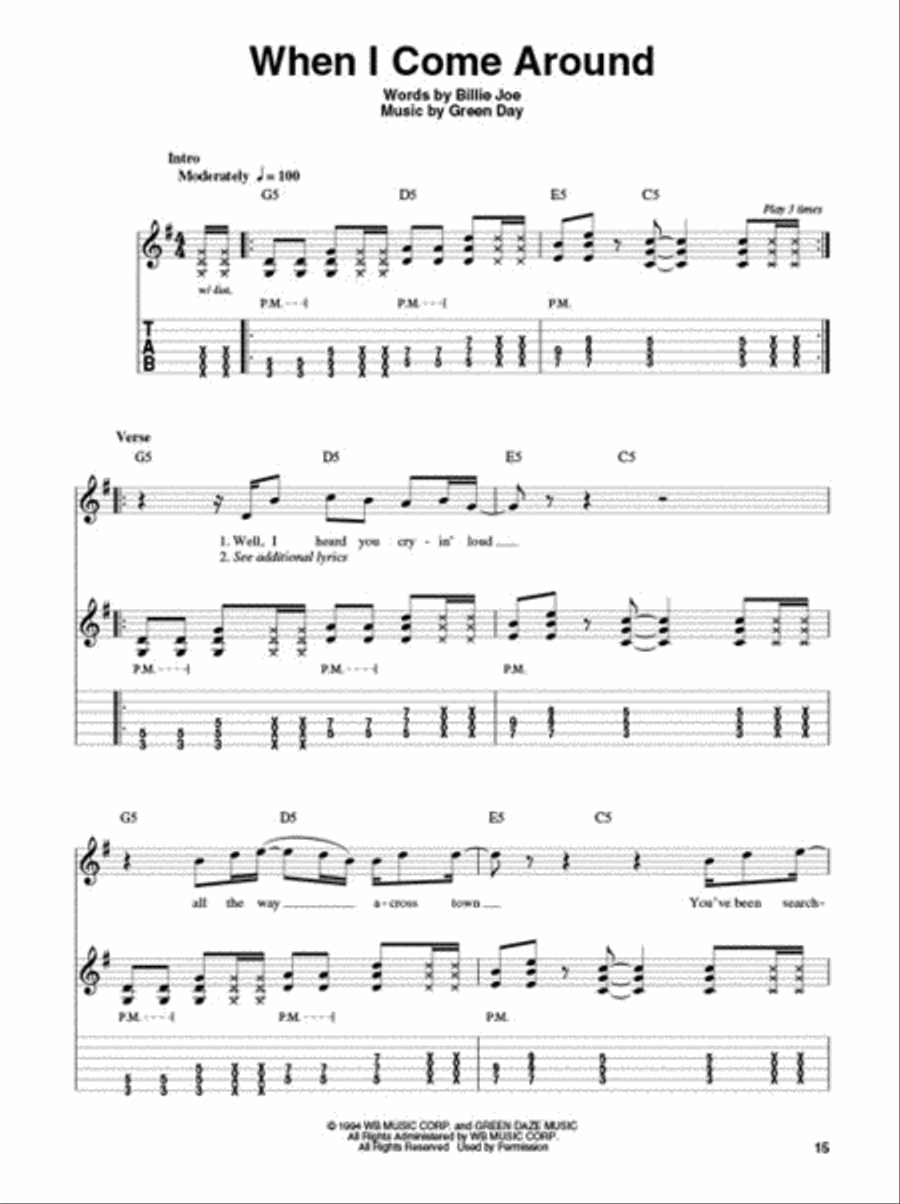 Green Day Electric Guitar scores gallery preview page 4