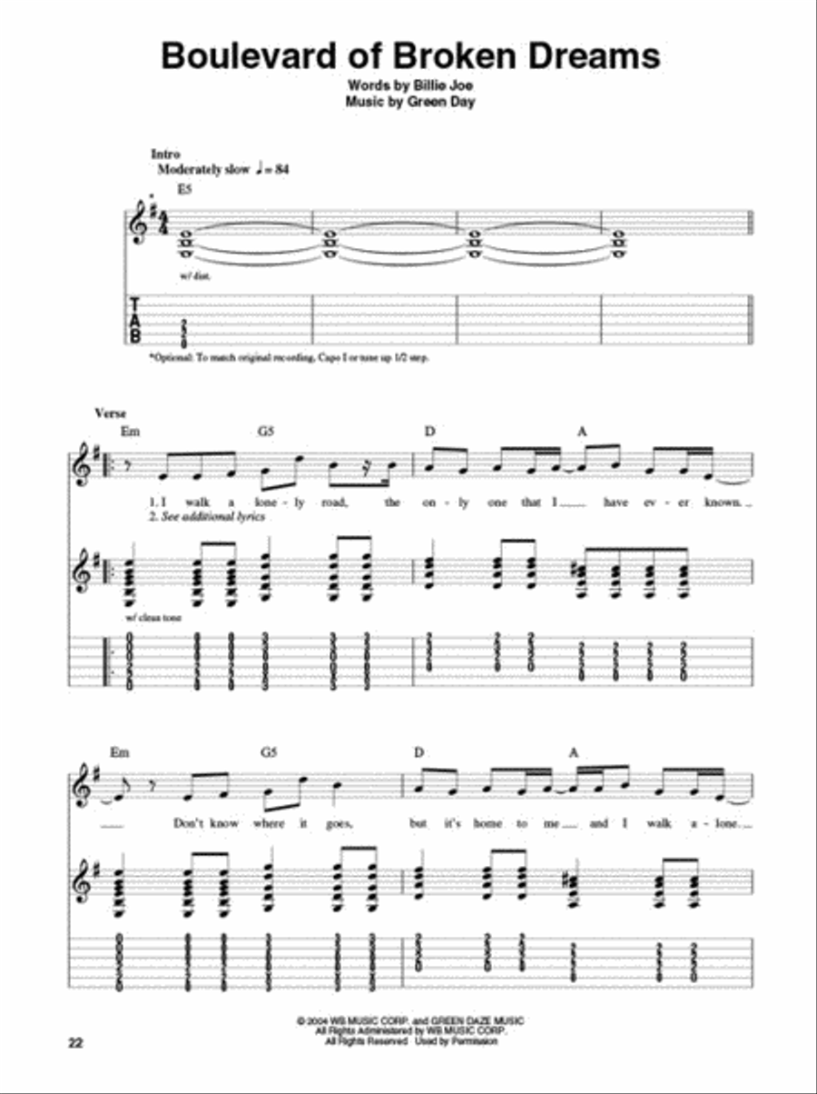 Green Day Electric Guitar scores gallery preview page 5