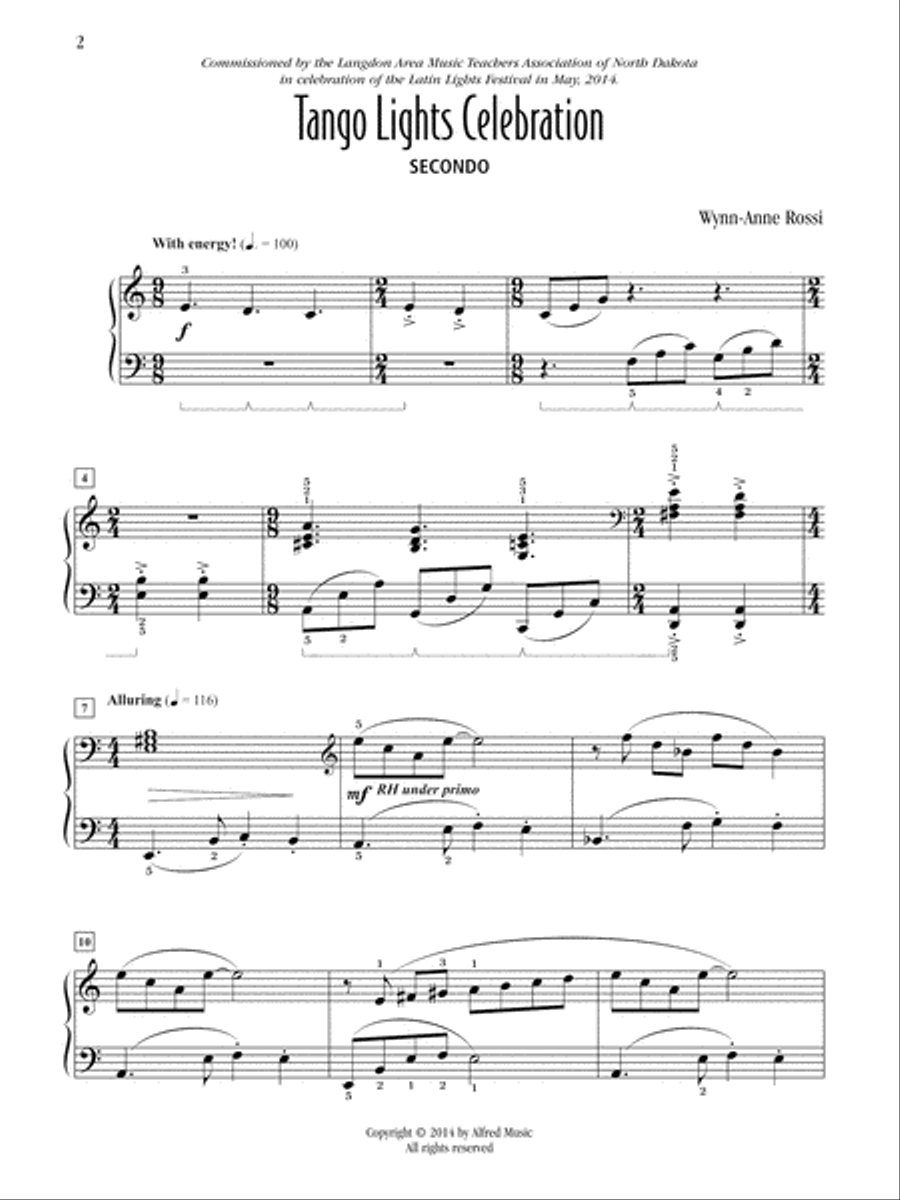 Tango Lights Celebration Small Ensemble scores gallery preview page 2