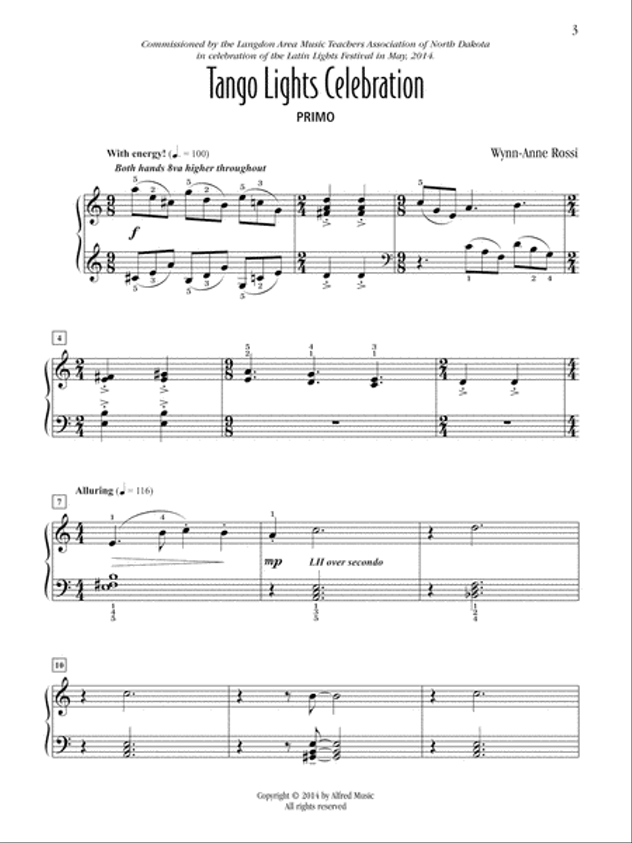 Tango Lights Celebration Small Ensemble scores gallery preview page 3