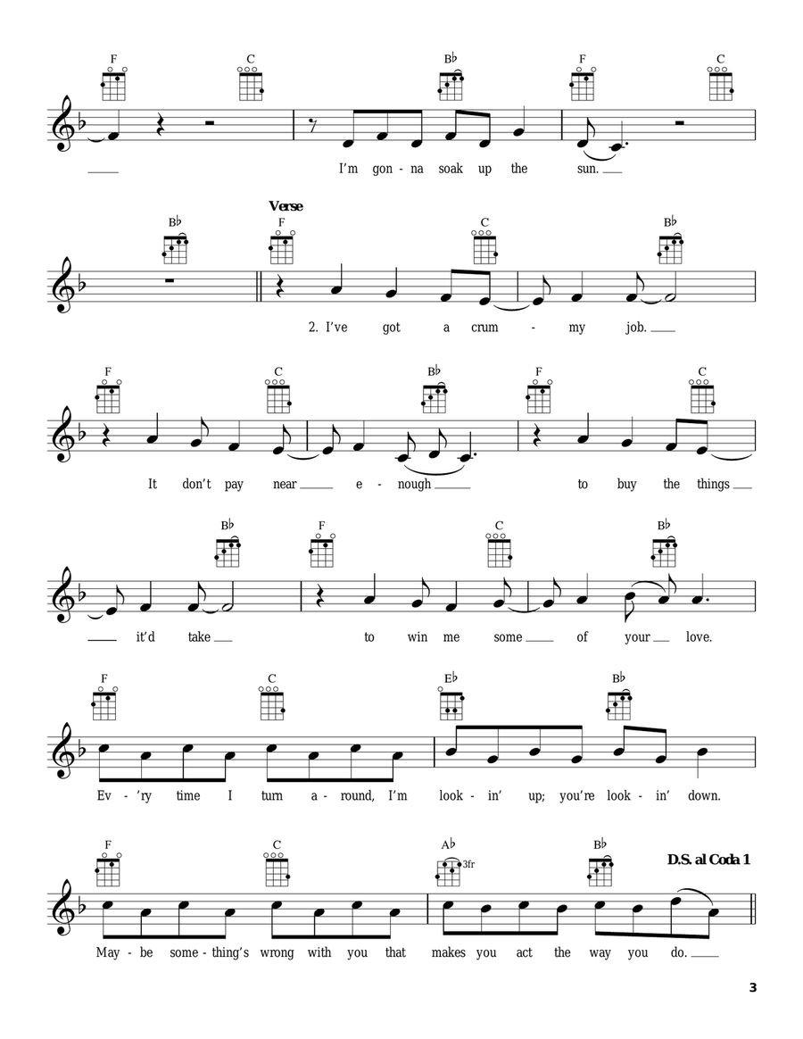 Soak Up The Sun Soak Up The Sun Ukulele scores gallery preview page 3
