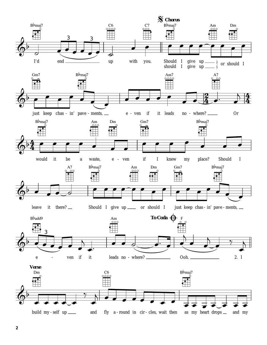Chasing Pavements Chasing Pavements Ukulele scores gallery preview page 2