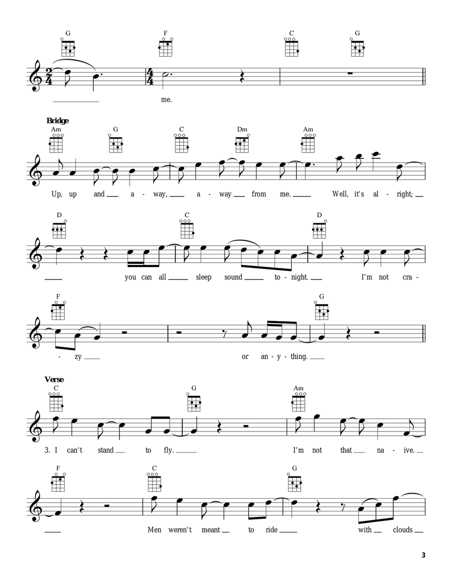 Superman (It's Not Easy) Ukulele scores gallery preview page 3