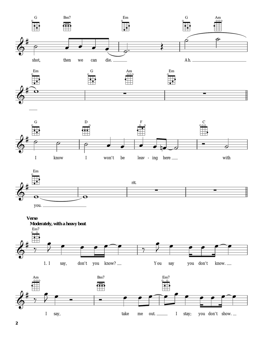Take Me Out Take Me Out Ukulele scores gallery preview page 2