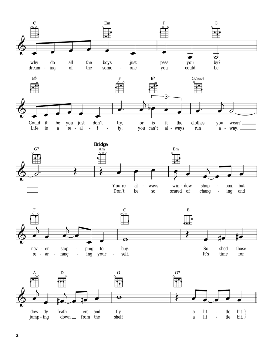 Georgy Girl Georgy Girl Ukulele scores gallery preview page 2