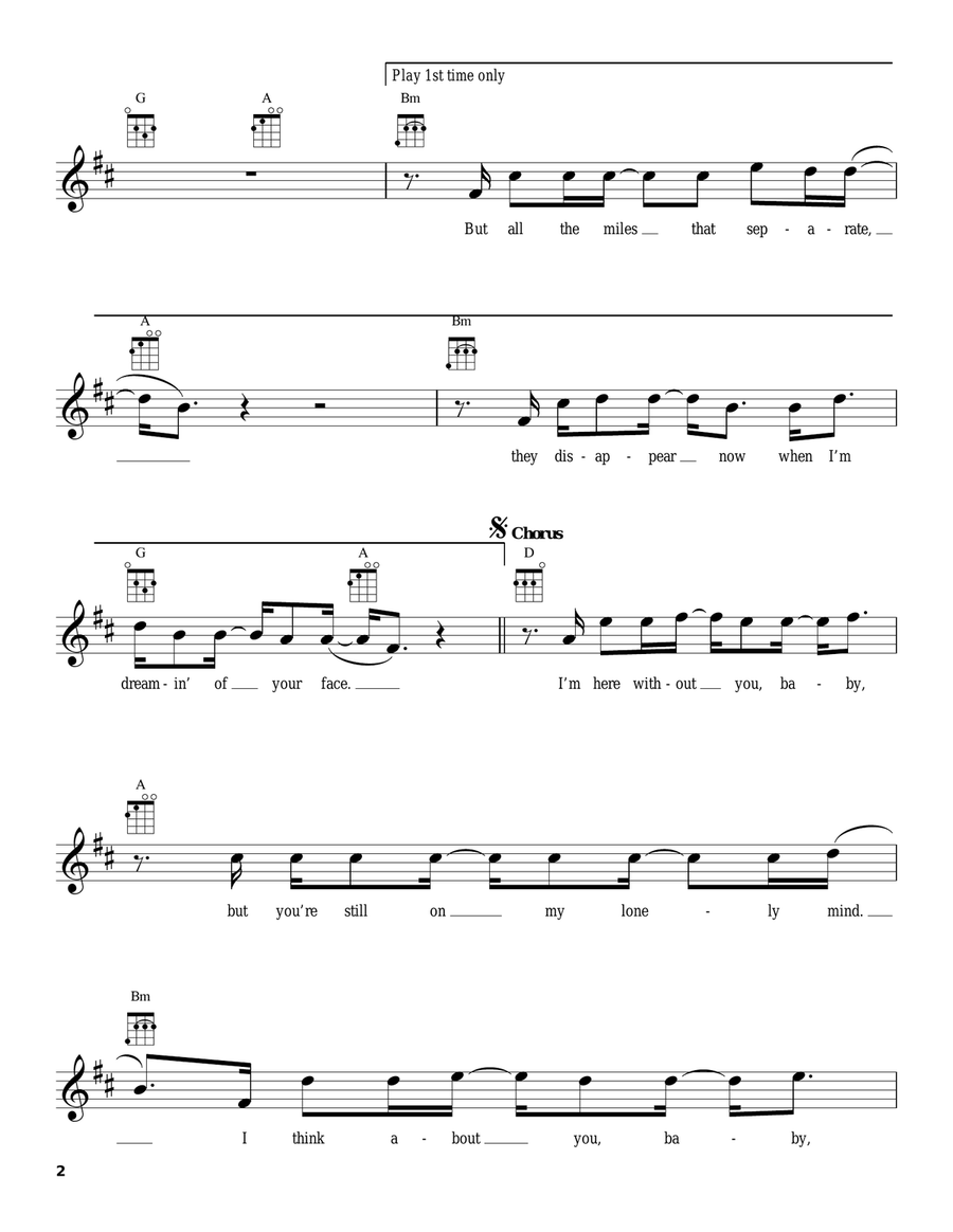 Here Without You Here Without You Ukulele scores gallery preview page 2