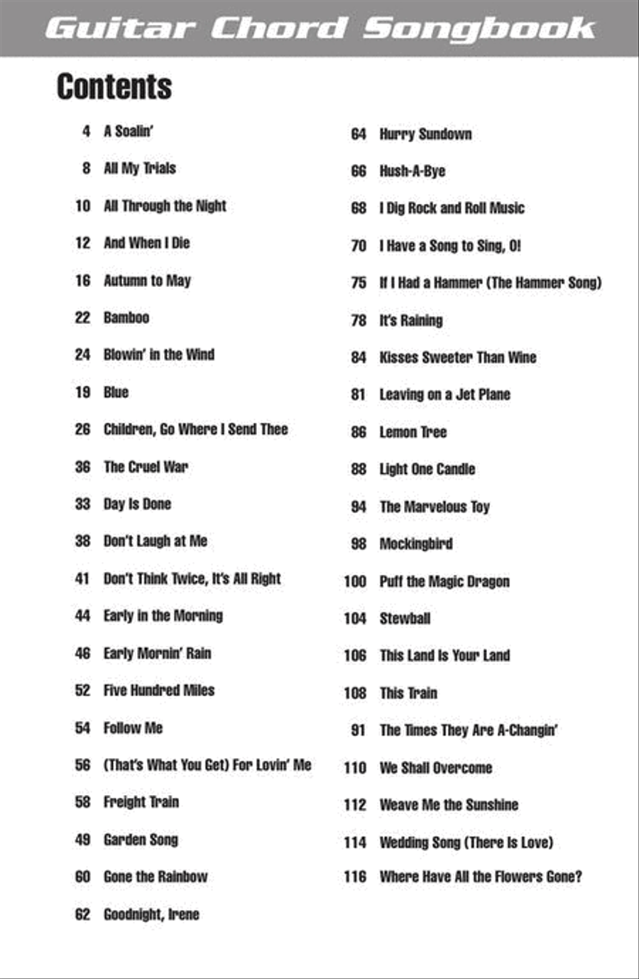 Peter, Paul & Mary – Ukulele Chord Songbook Ukulele scores gallery preview page 3