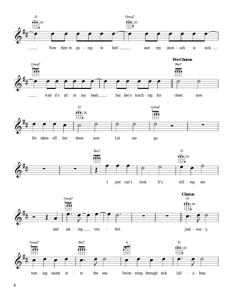 Mr. Brightside Mr. Brightside Ukulele scores gallery preview page 2