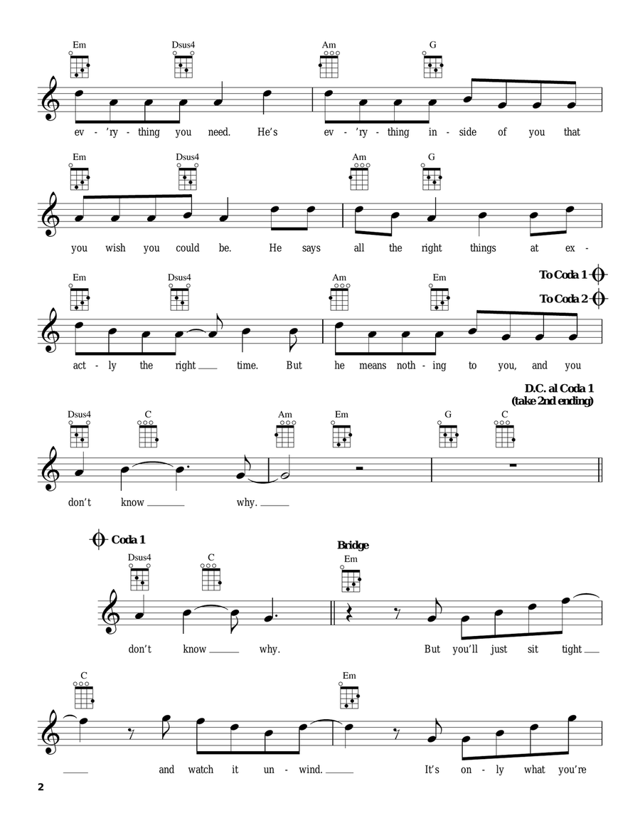Everything You Want Everything You Want Ukulele scores gallery preview page 2