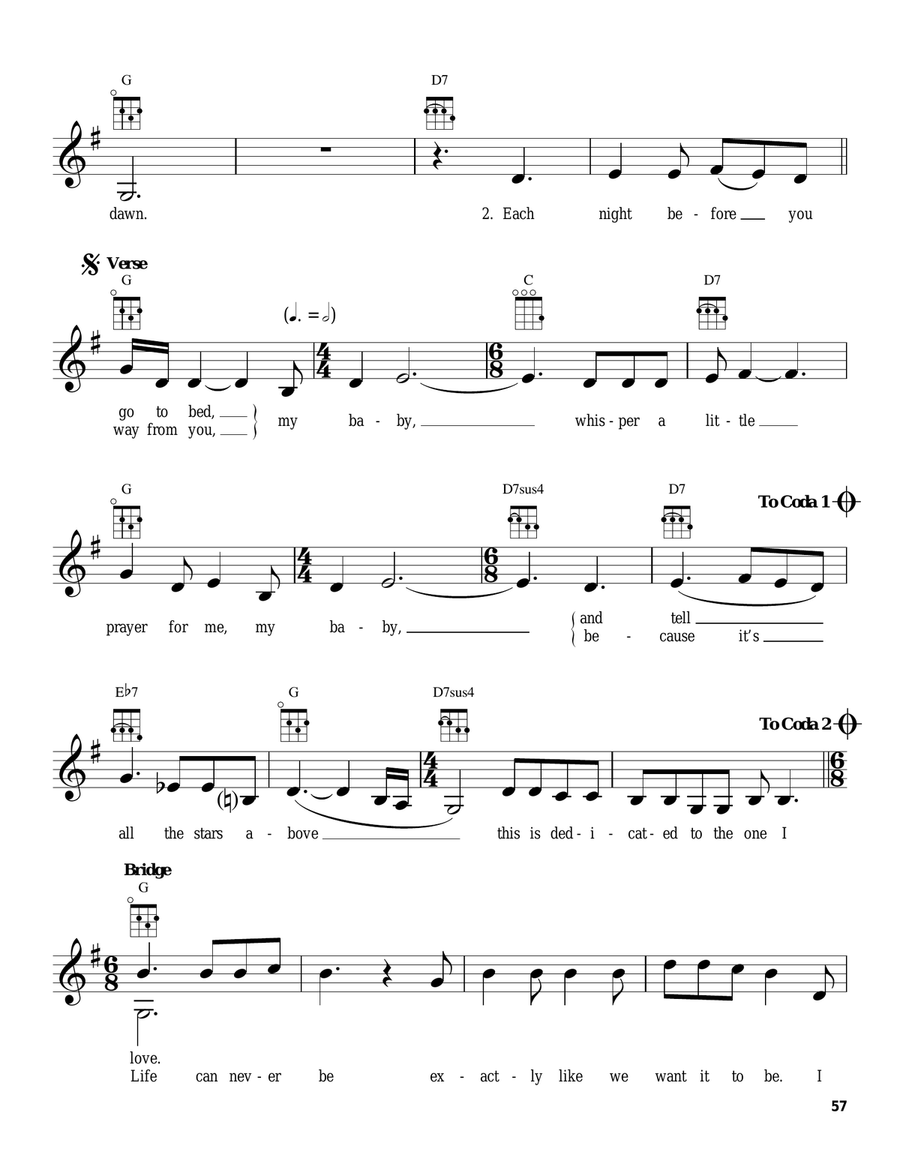 Dedicated To The One I Love Ukulele scores gallery preview page 2