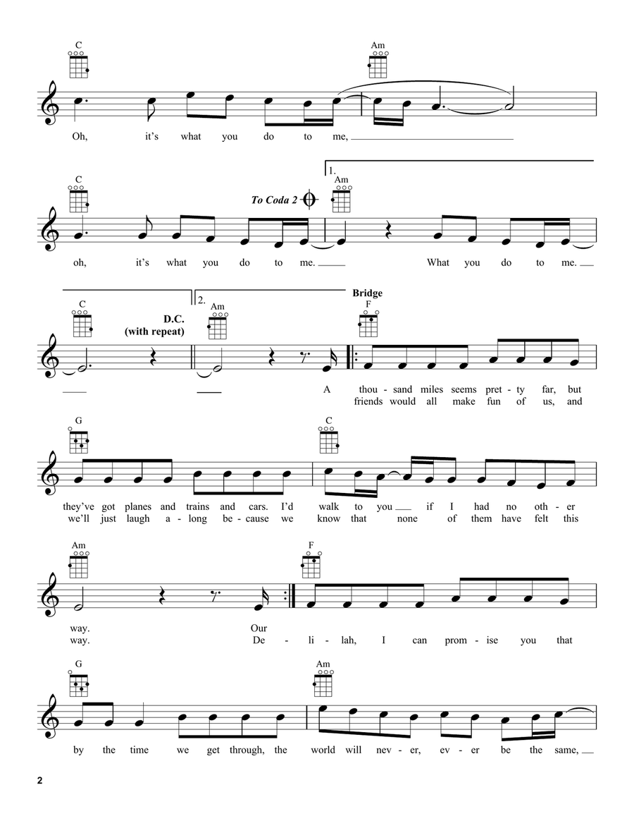 Hey There Delilah Hey There Delilah Ukulele scores gallery preview page 2