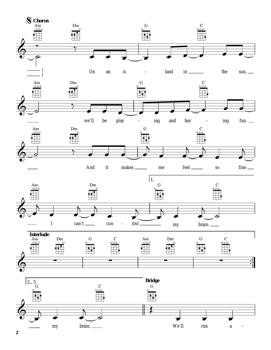 Island In The Sun Island In The Sun Ukulele scores gallery preview page 2