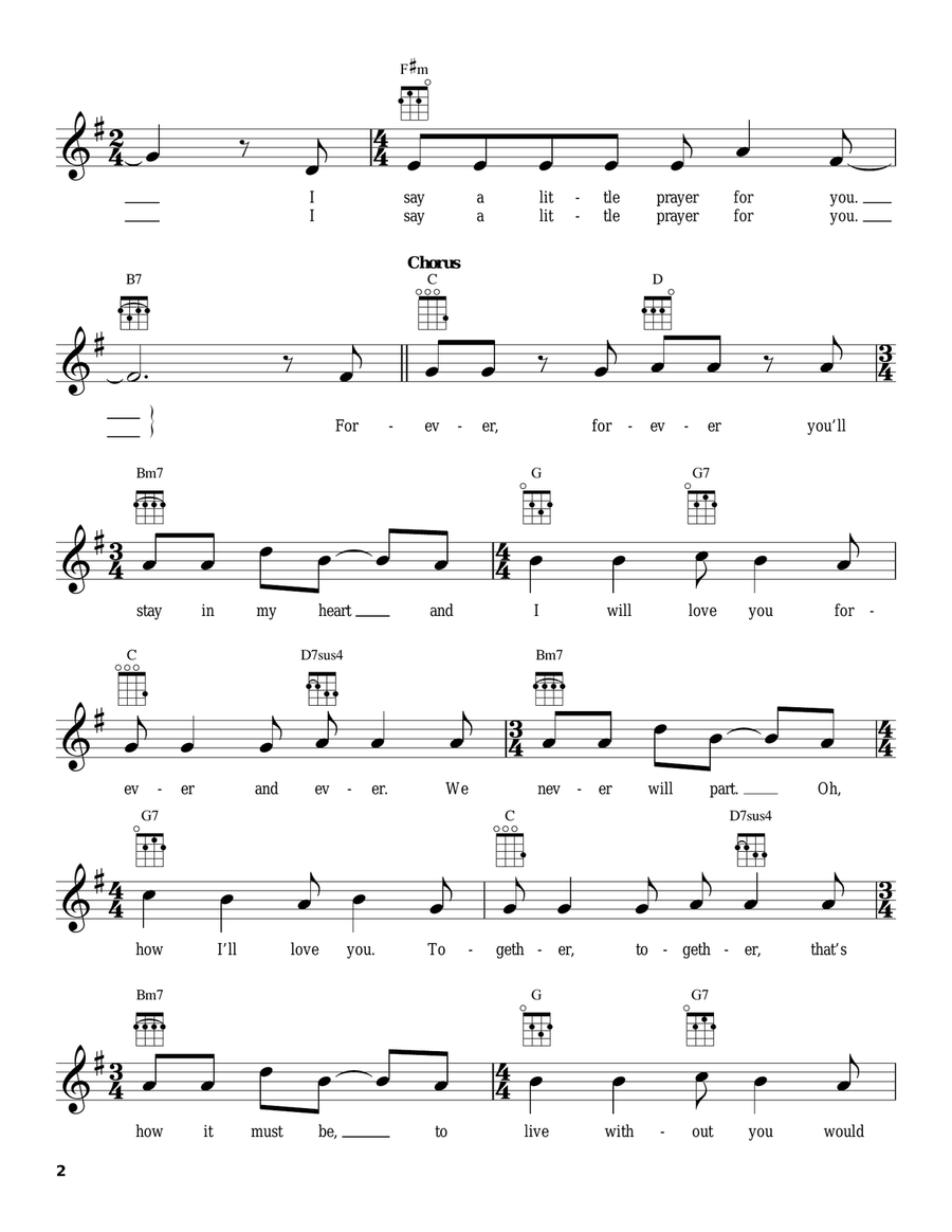 I Say A Little Prayer I Say A Little Prayer Ukulele scores gallery preview page 2