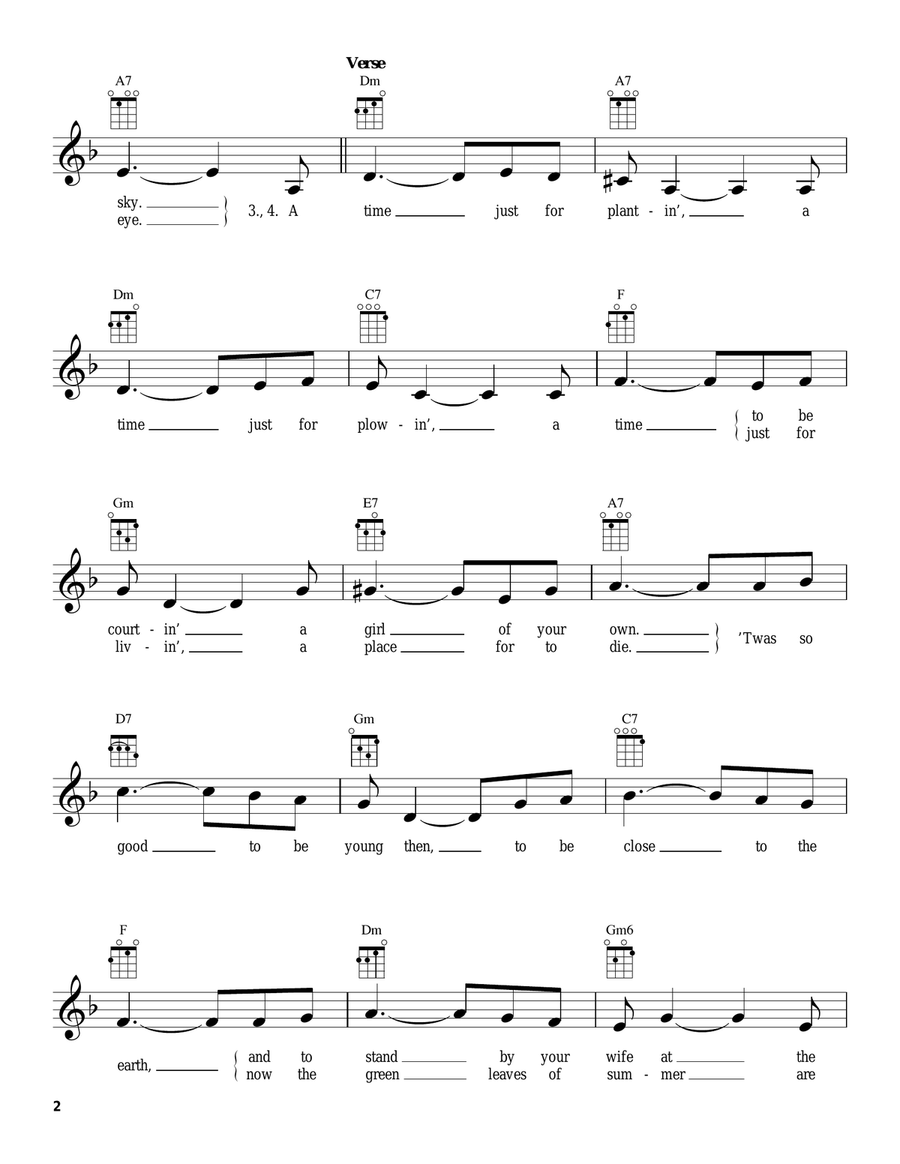 The Green Leaves Of Summer Ukulele scores gallery preview page 2