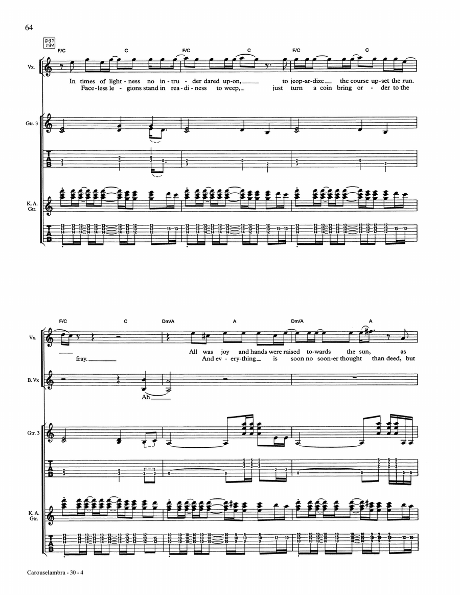 Carouselambra Carouselambra Acoustic Guitar scores gallery preview page 4