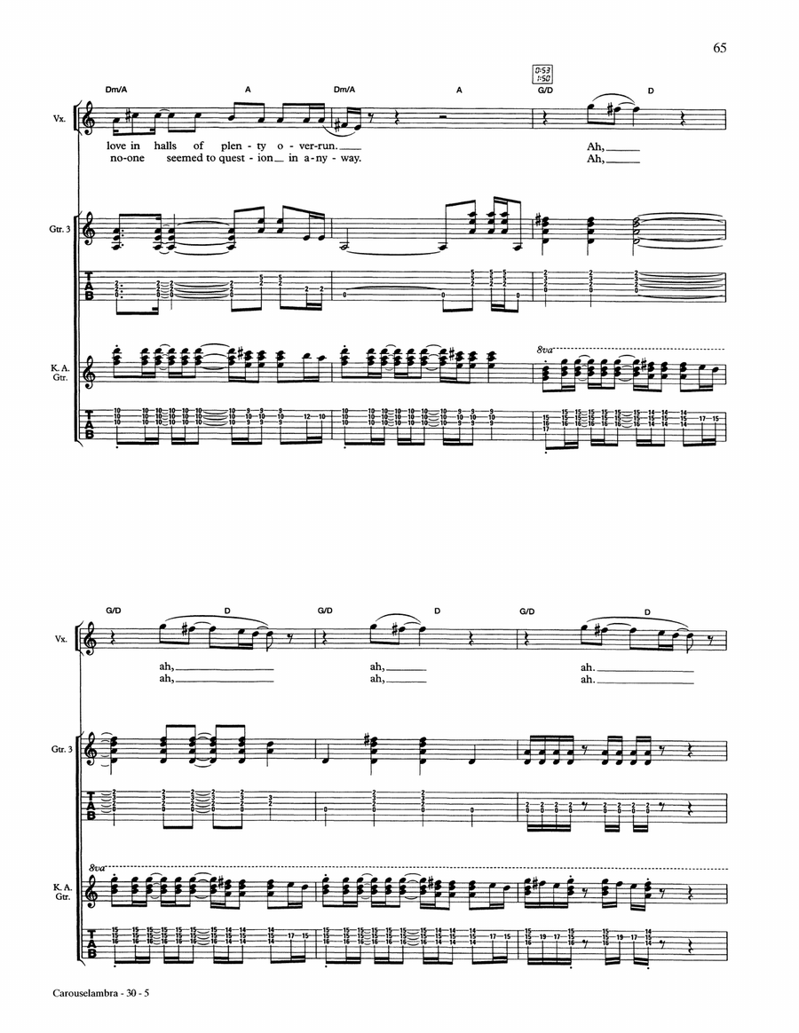 Carouselambra Carouselambra Acoustic Guitar scores gallery preview page 5