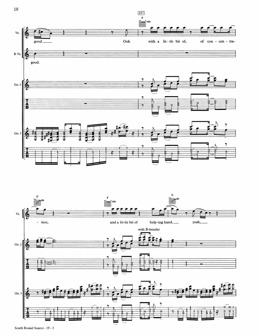 South Bound Saurez South Bound Saurez Acoustic Guitar scores gallery preview page 3