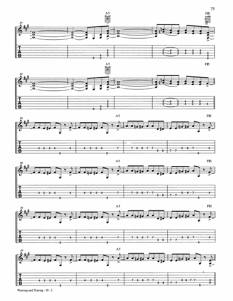 Wearing And Tearing Wearing And Tearing Acoustic Guitar scores gallery preview page 2