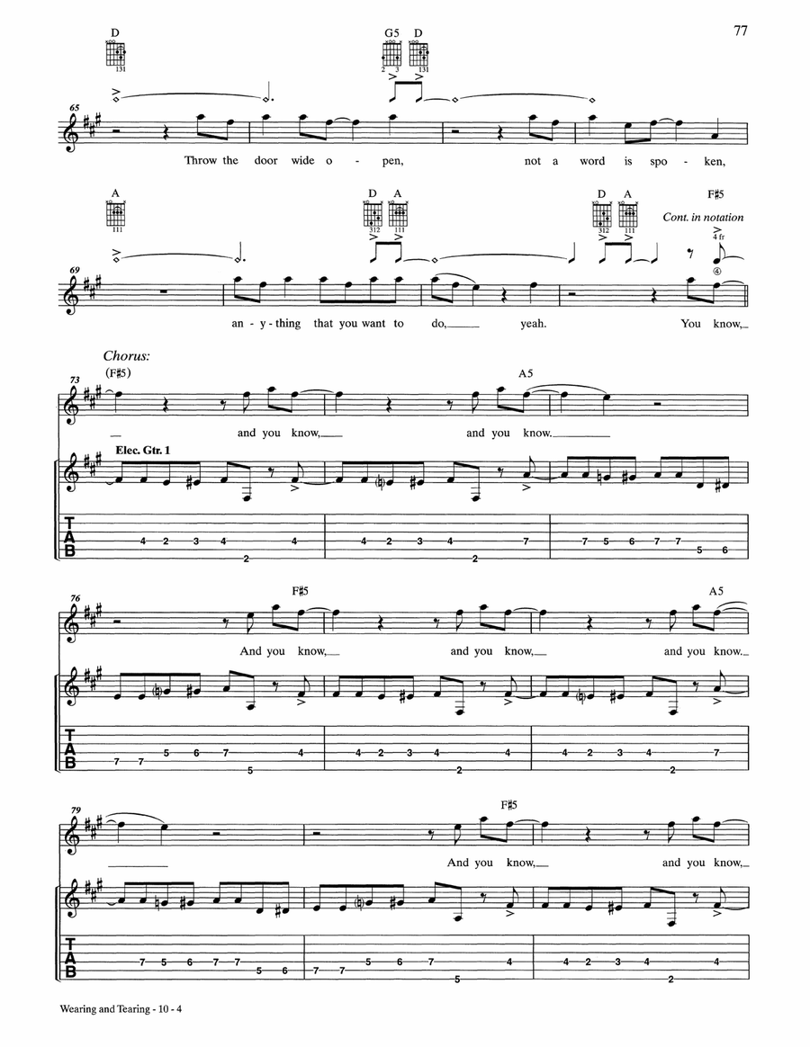 Wearing And Tearing Wearing And Tearing Acoustic Guitar scores gallery preview page 4