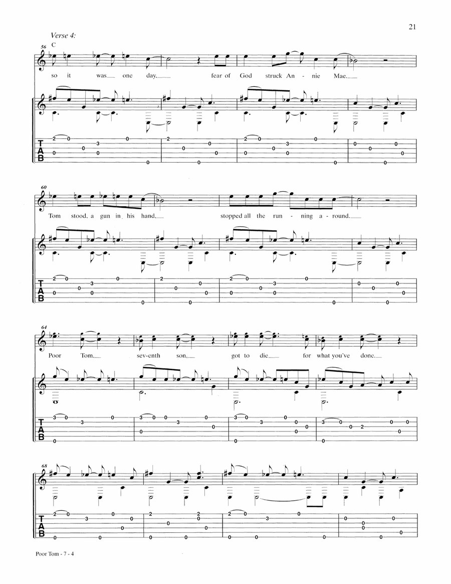 Poor Tom Acoustic Guitar scores gallery preview page 4