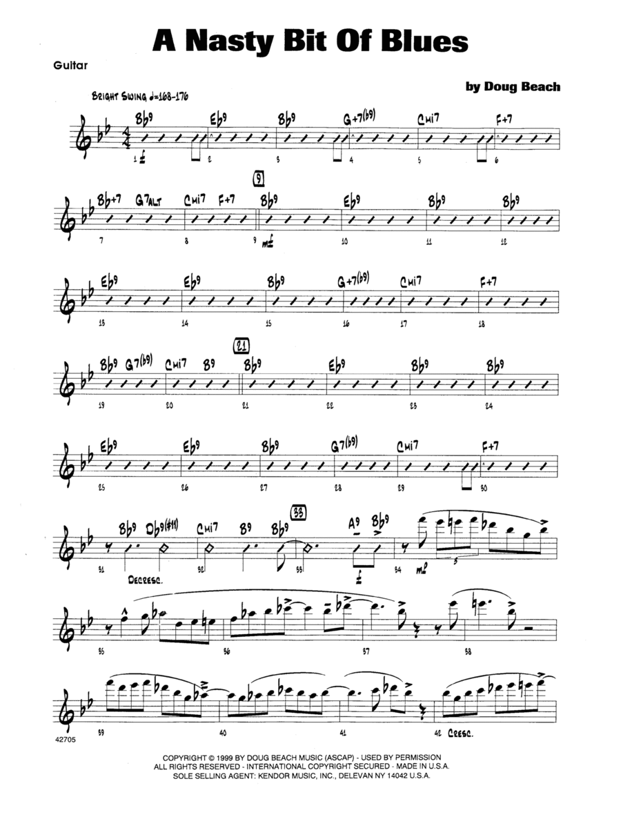 A Nasty Bit Of Blues - Guitar Acoustic Guitar scores gallery preview page 1