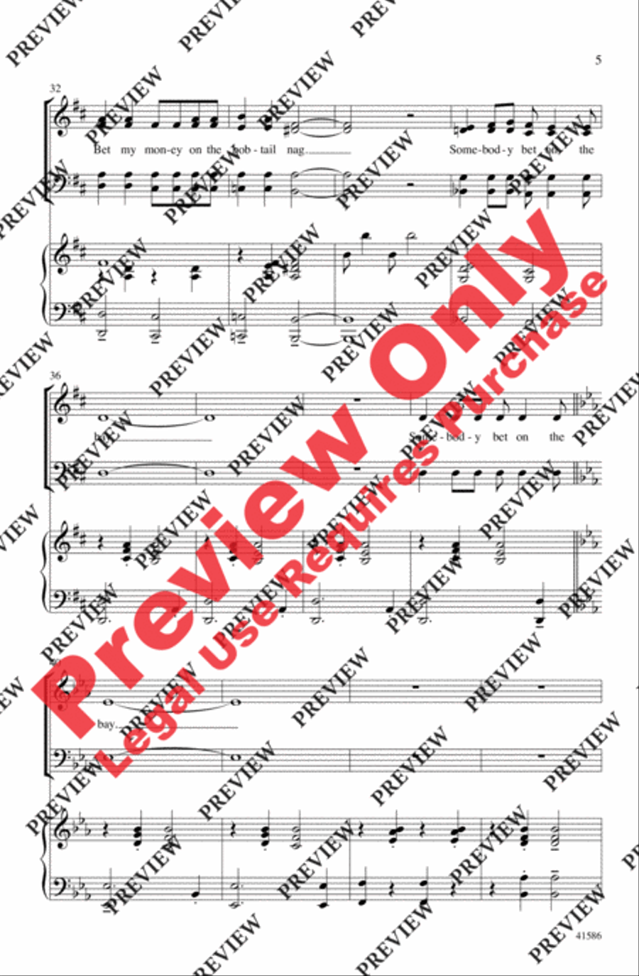 Camptown Races Choir scores gallery preview page 5