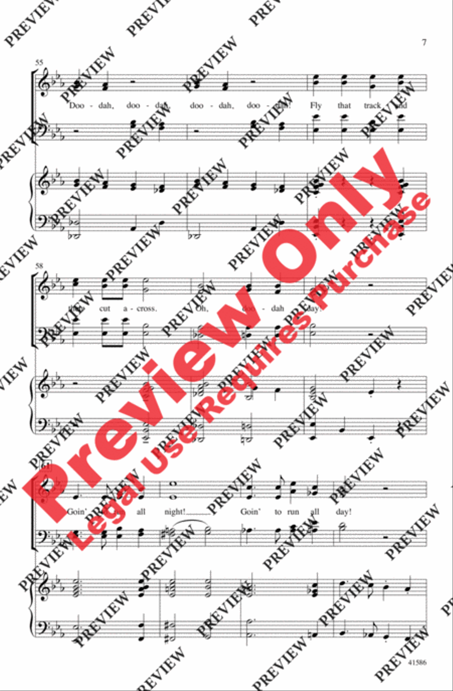 Camptown Races Choir scores gallery preview page 7