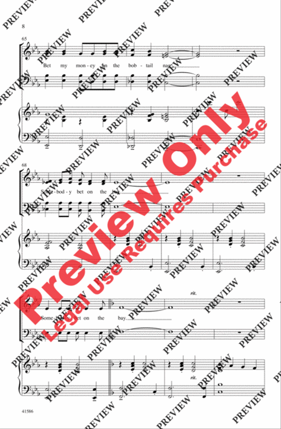 Camptown Races Choir scores gallery preview page 8
