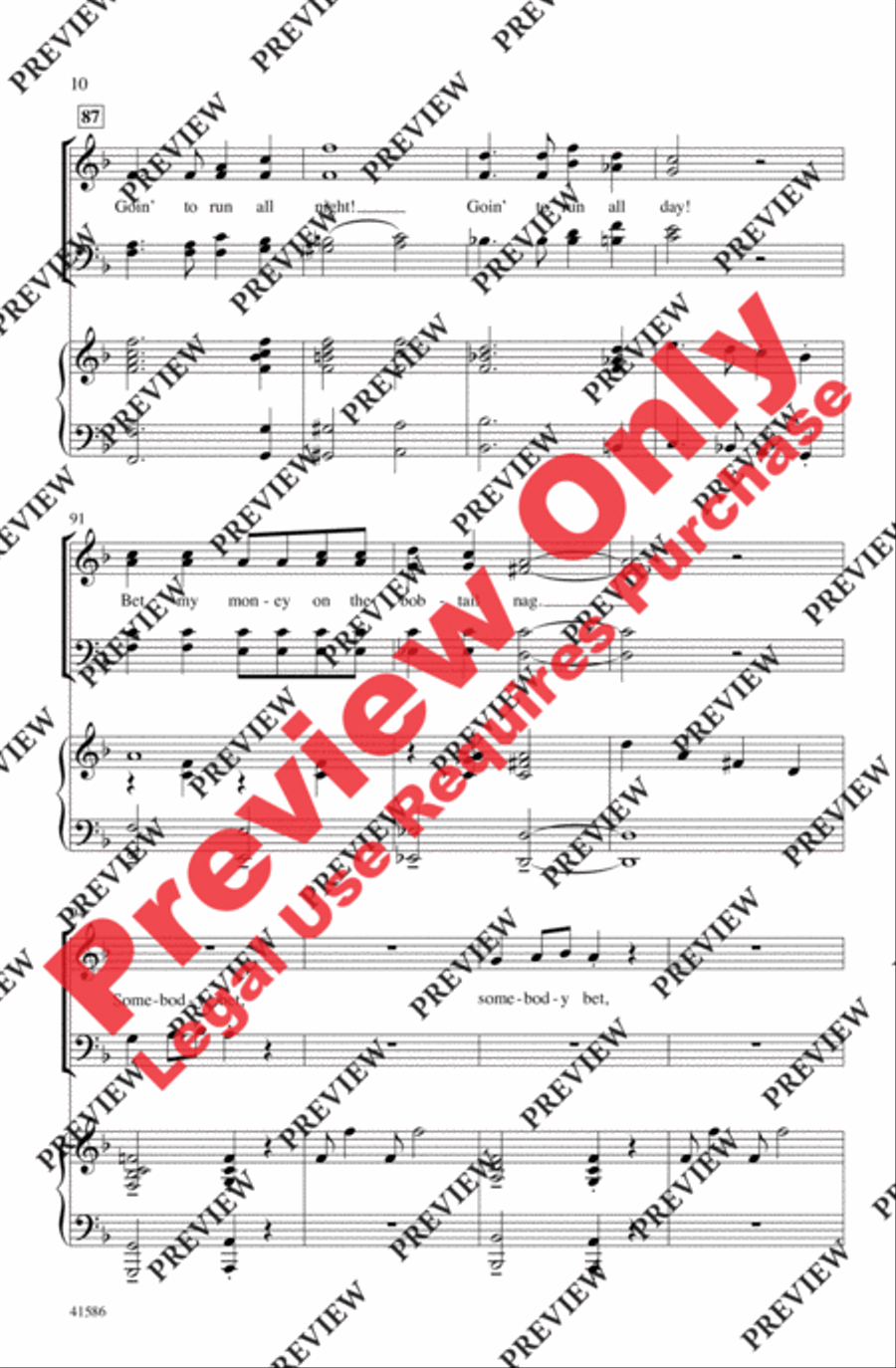 Camptown Races Choir scores gallery preview page 10