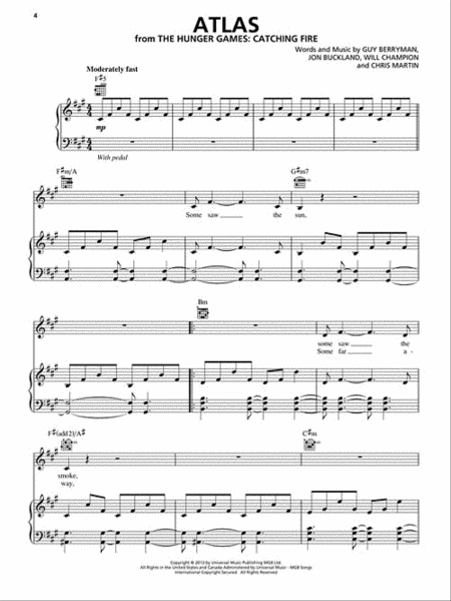 Chart Hits of 2013-2014 Piano, Vocal, Guitar scores gallery preview page 3