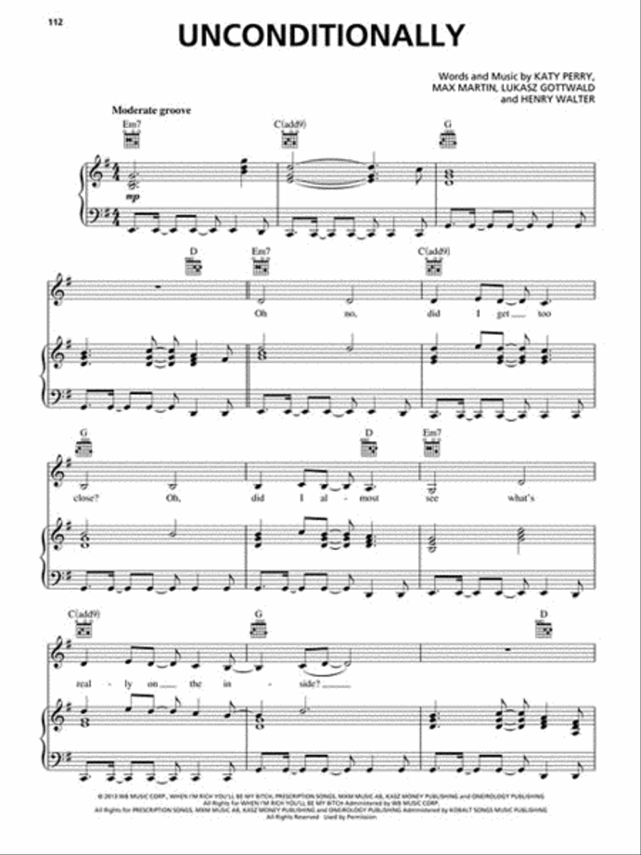 Chart Hits of 2013-2014 Piano, Vocal, Guitar scores gallery preview page 4
