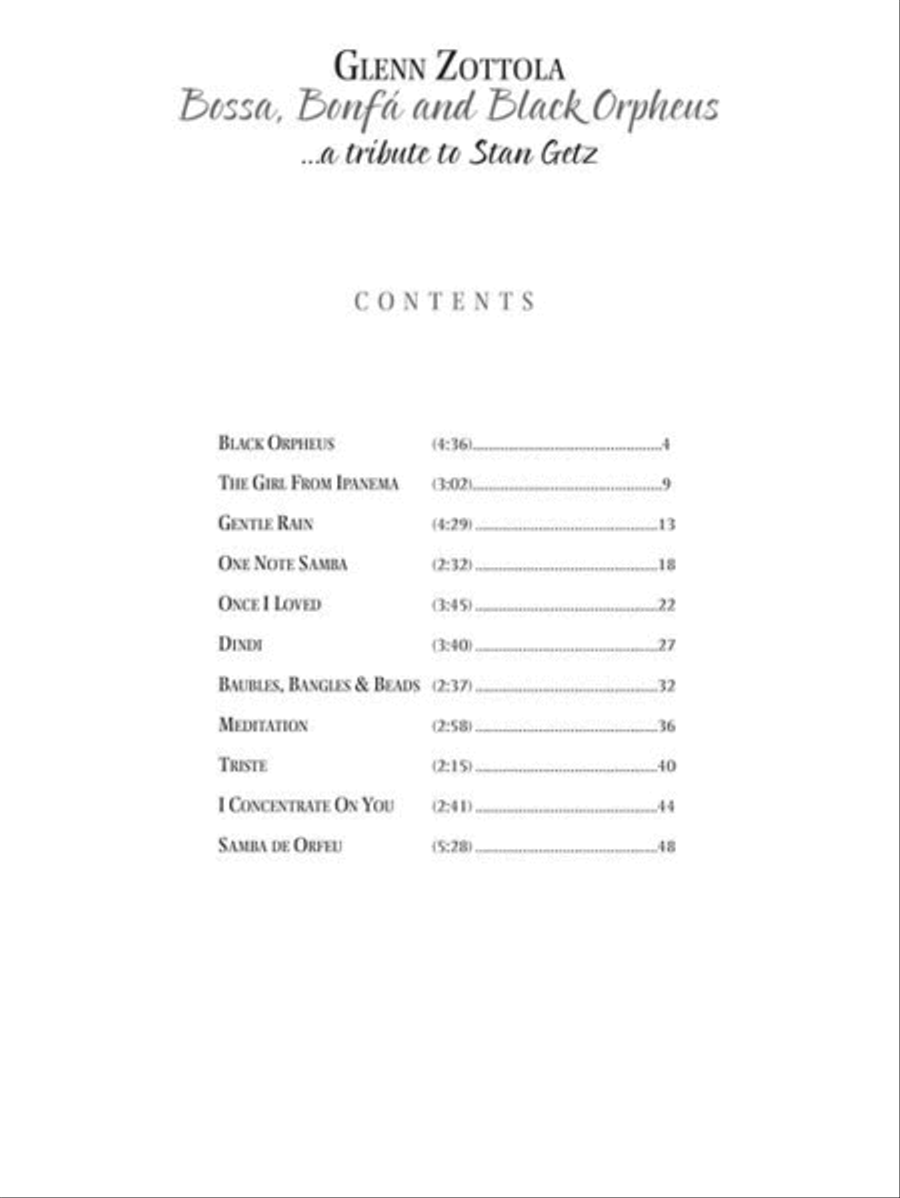 Bossa, Bonfá & Black Orpheus for Tenor Saxophone – A Tribute to Stan Getz Tenor Saxophone scores gallery preview page 3