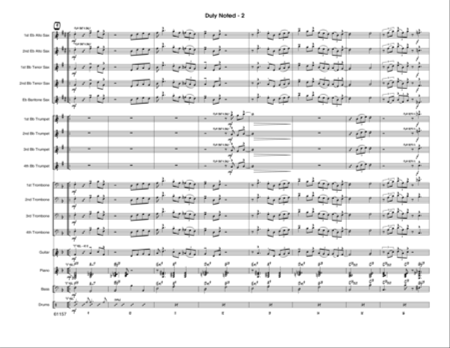 Duly Noted - Full Score Jazz Ensemble scores gallery preview page 3