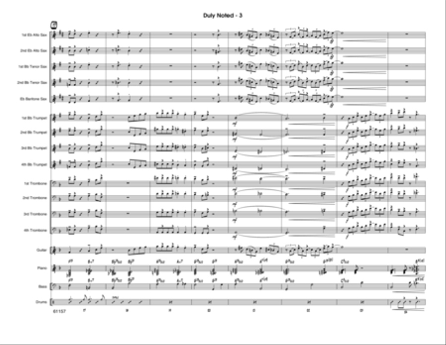 Duly Noted - Full Score Jazz Ensemble scores gallery preview page 4