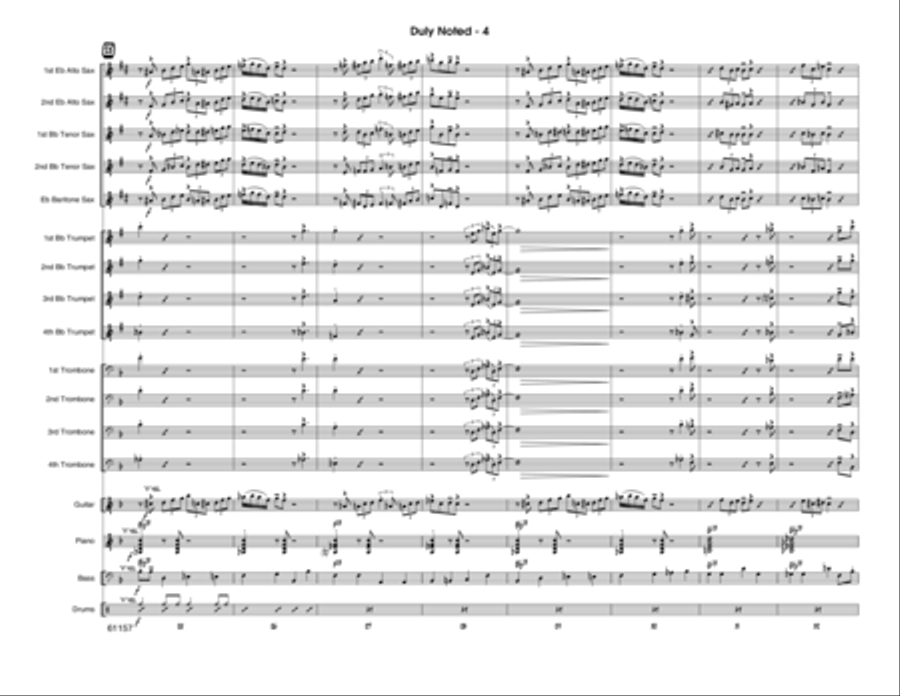Duly Noted - Full Score Jazz Ensemble scores gallery preview page 5