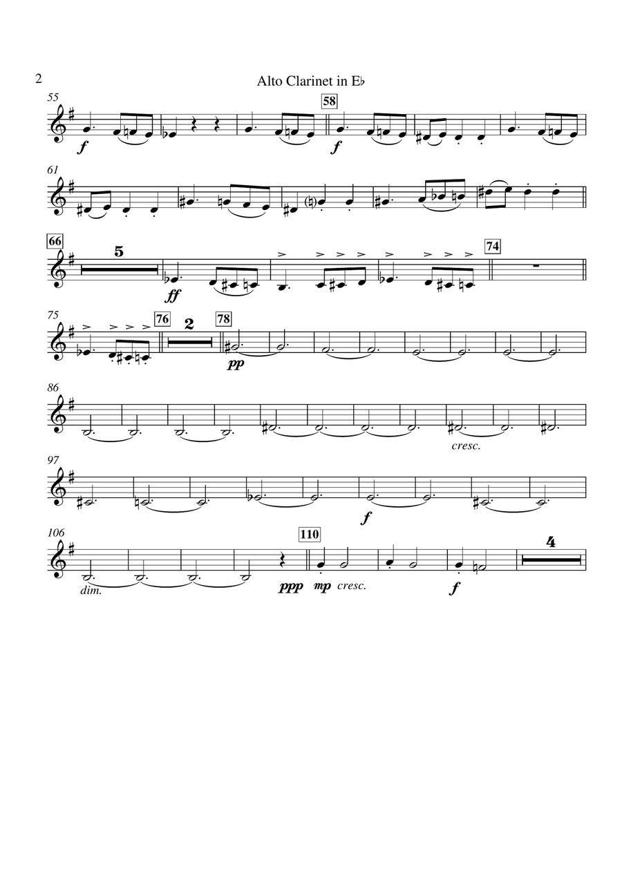 Waltz Of Madness - Alto Clarinet in Eb Woodwind Ensemble scores gallery preview page 2