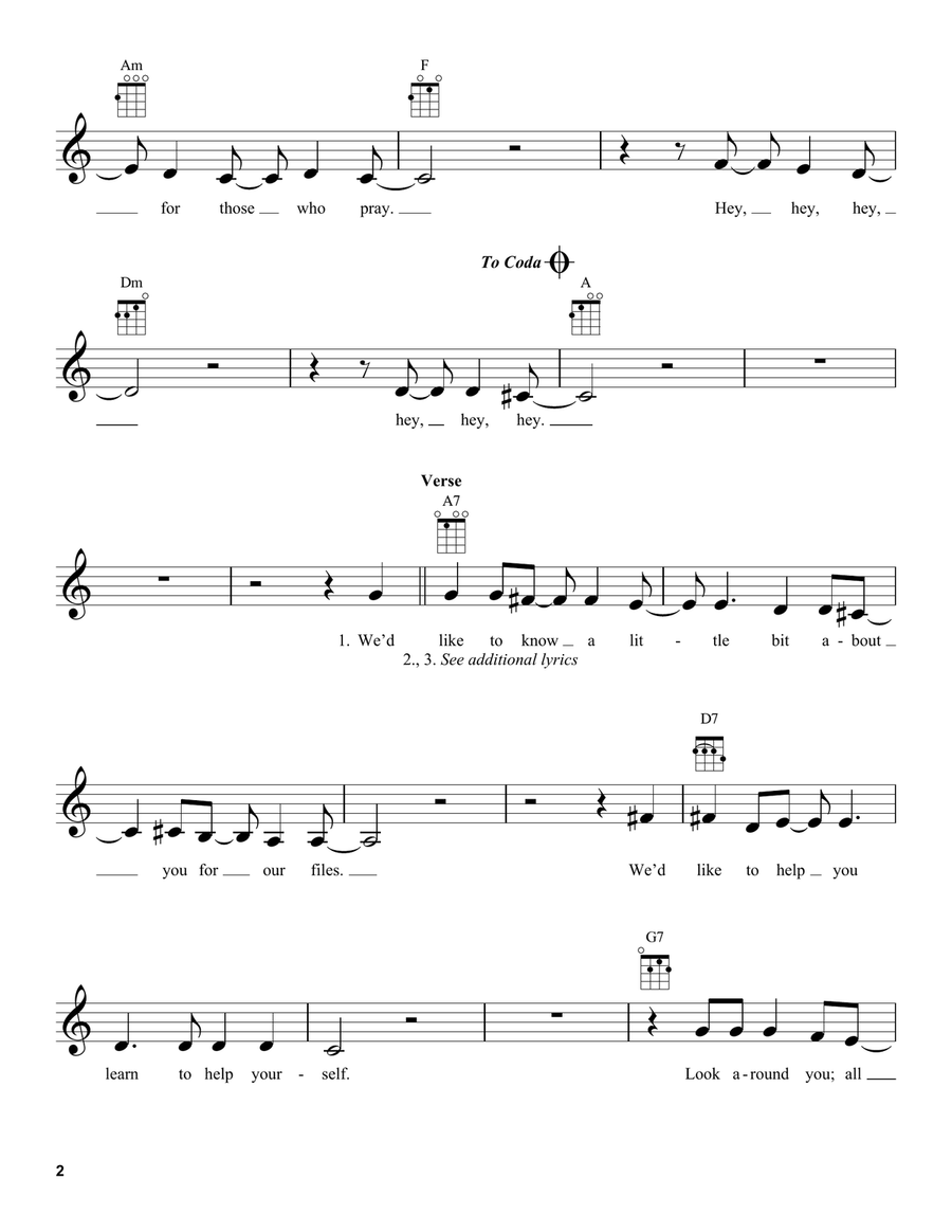 Mrs. Robinson Mrs. Robinson Ukulele scores gallery preview page 2