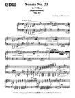 Sonata No. 23 In F Minor (appassionata), Op. 57