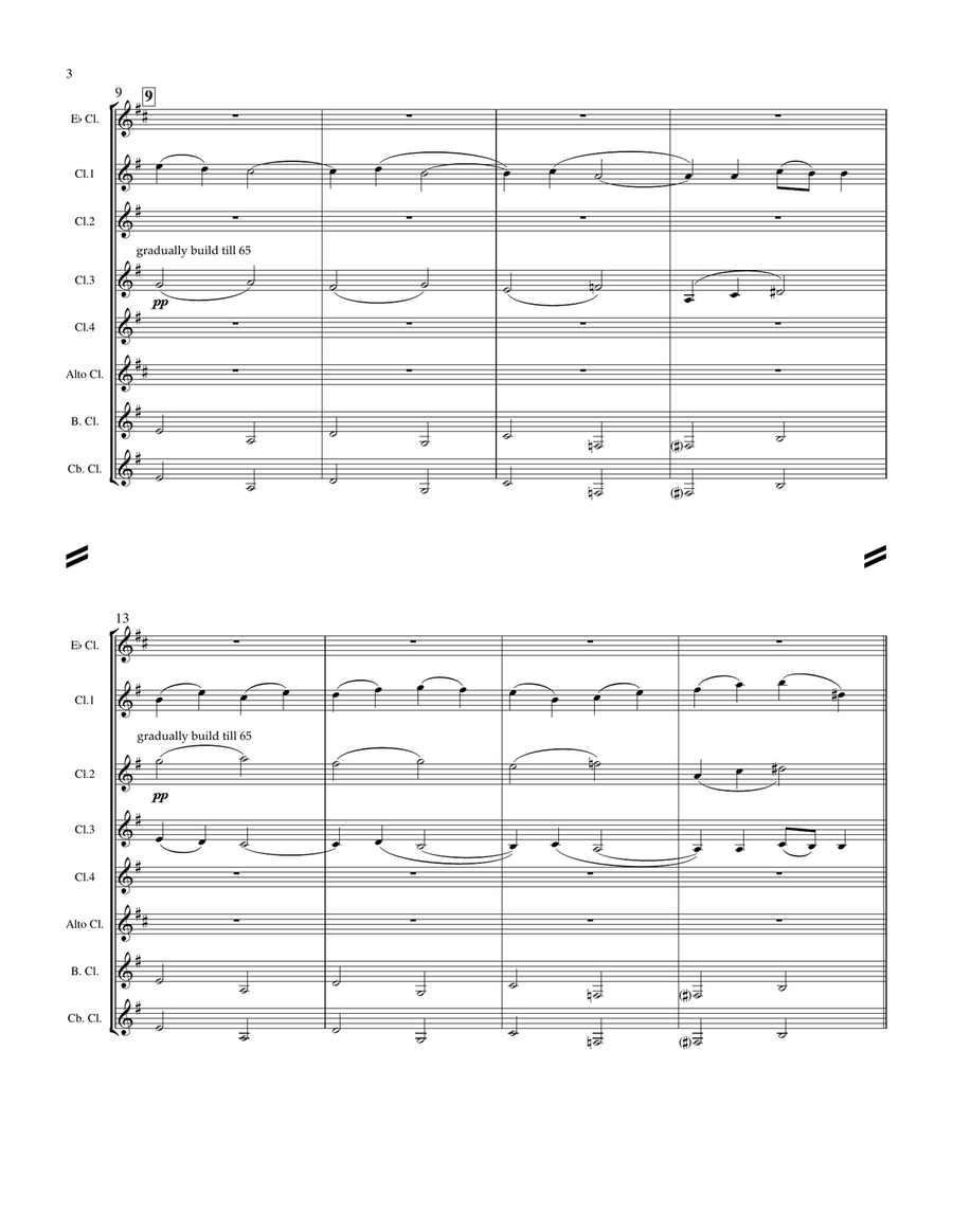 Canon For Clarinets - Score Woodwind Ensemble scores gallery preview page 4