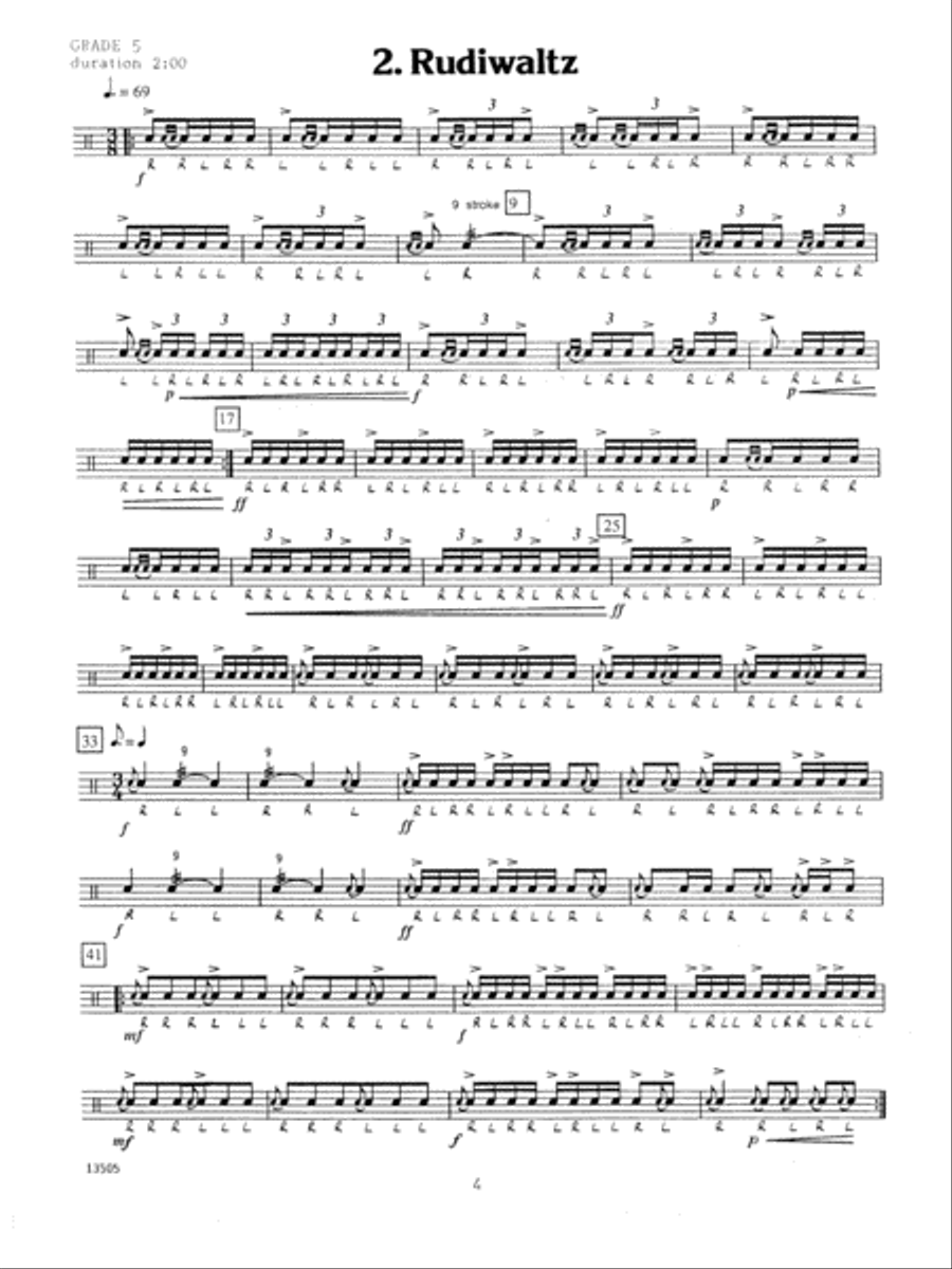 Advanced Solos For Snare Drum Percussion scores gallery preview page 4