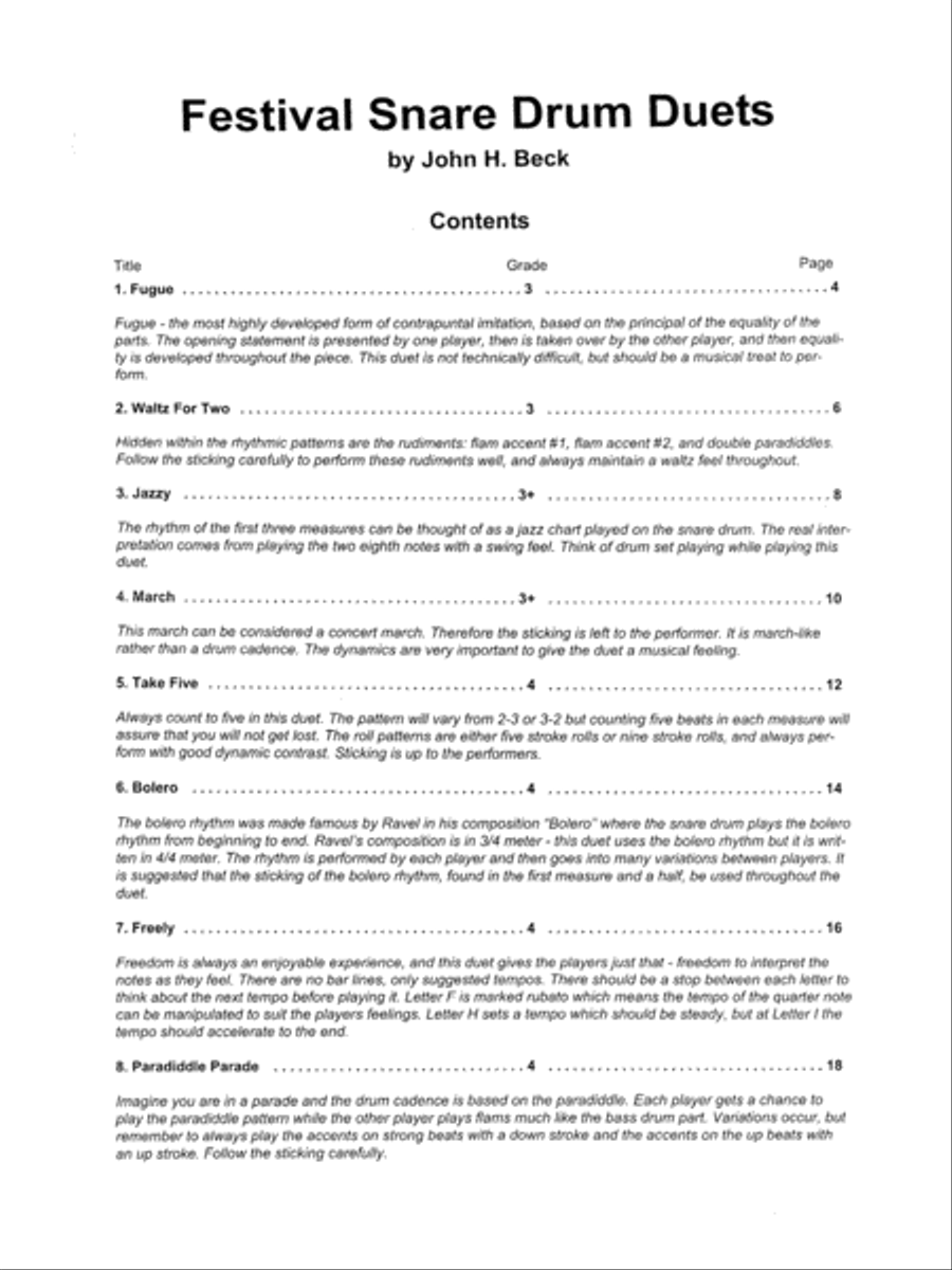 Festival Snare Drum Duets Percussion scores gallery preview page 3