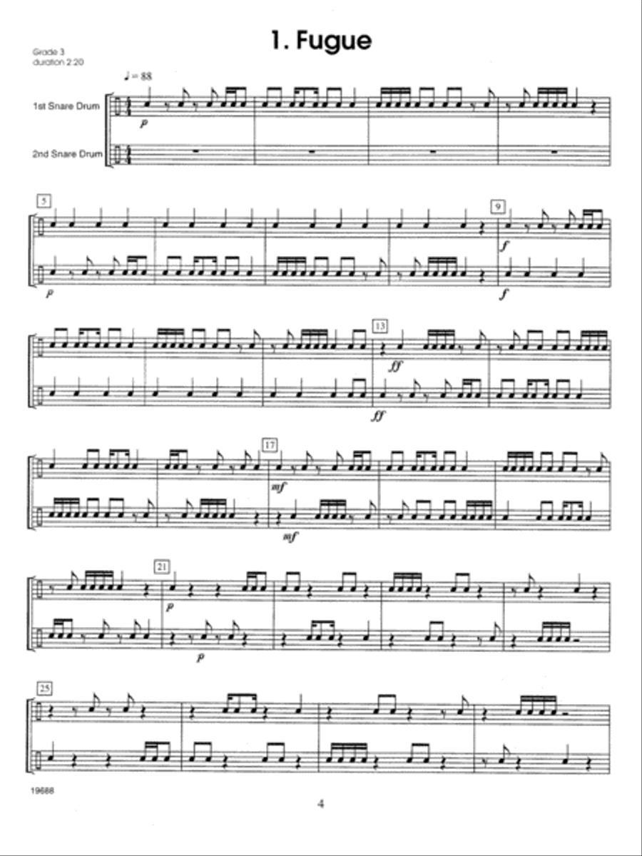 Festival Snare Drum Duets Percussion scores gallery preview page 4