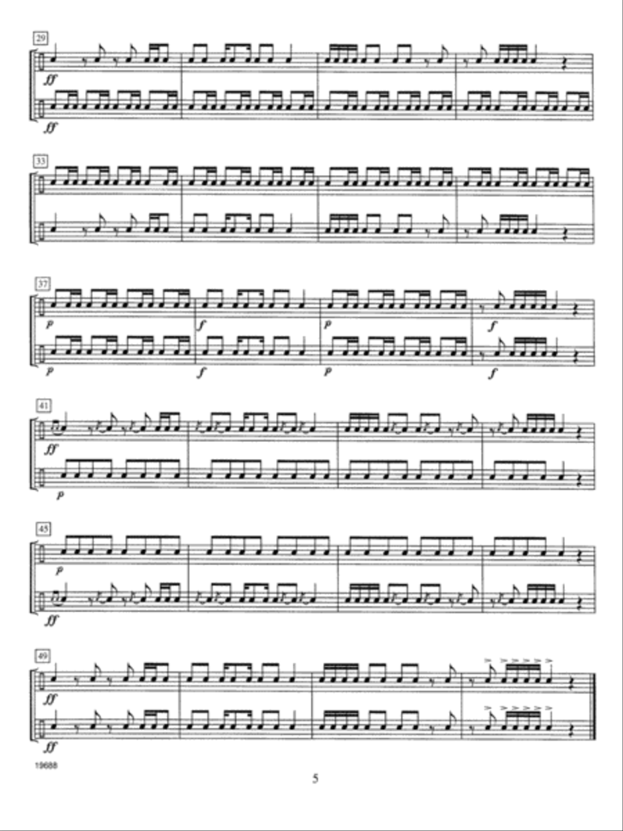 Festival Snare Drum Duets Percussion scores gallery preview page 5