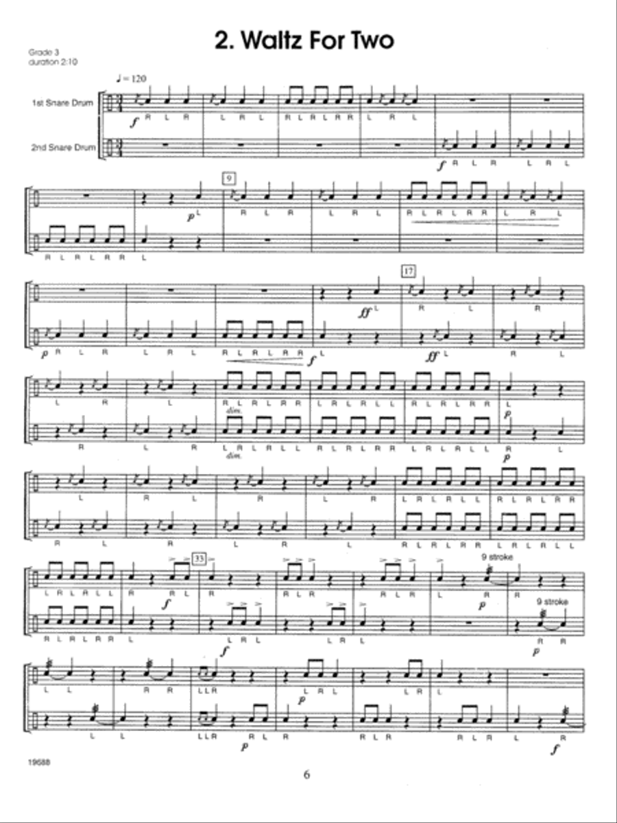 Festival Snare Drum Duets Percussion scores gallery preview page 6