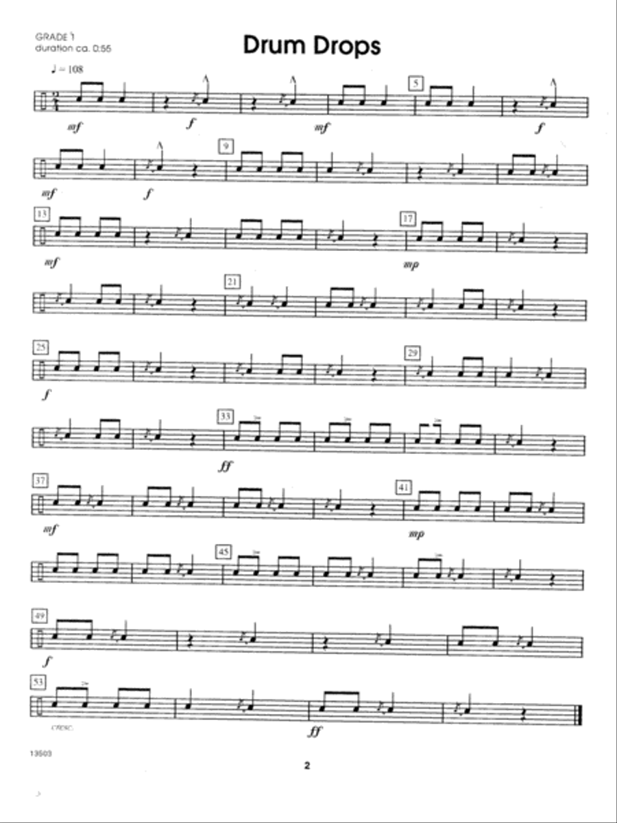 Winning Snare Drum Solos For The Beginner Percussion scores gallery preview page 2