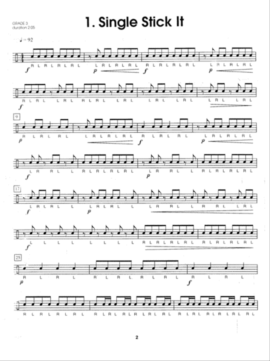 10 Intermediate Snare Drum Solos Percussion scores gallery preview page 3