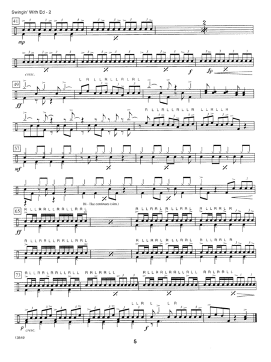 Jazz Solos For Drum Set, Volume 2 Drum Set scores gallery preview page 5