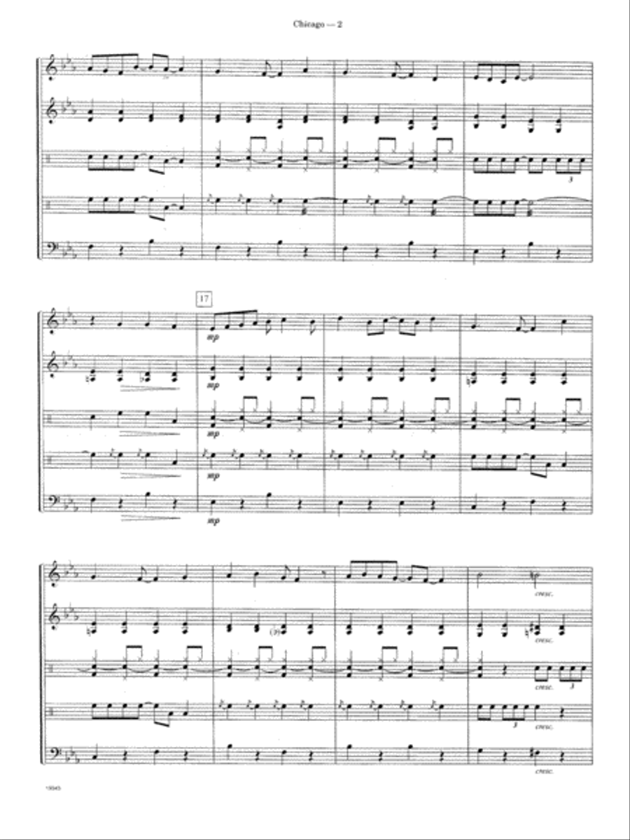 Chicago - Full Score Percussion scores gallery preview page 2
