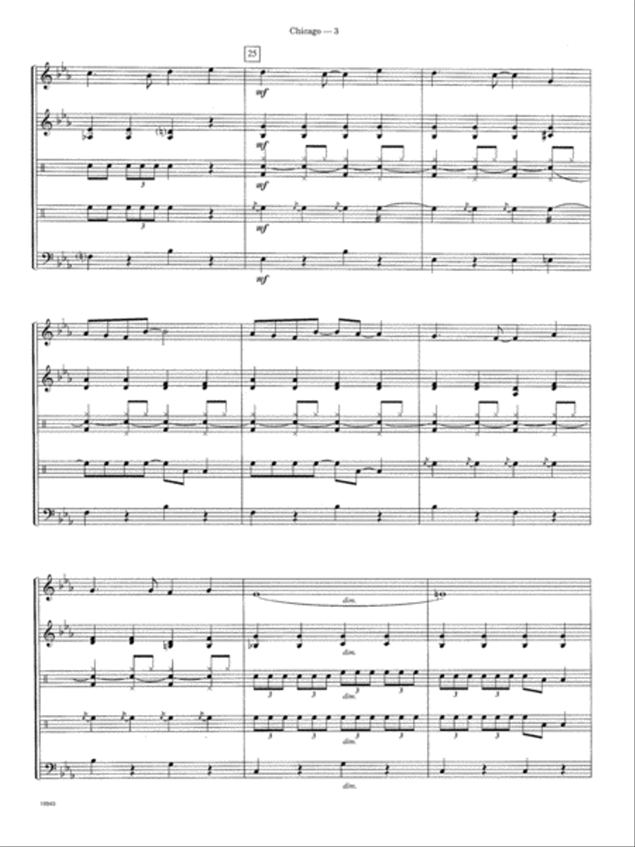 Chicago - Full Score Percussion scores gallery preview page 3