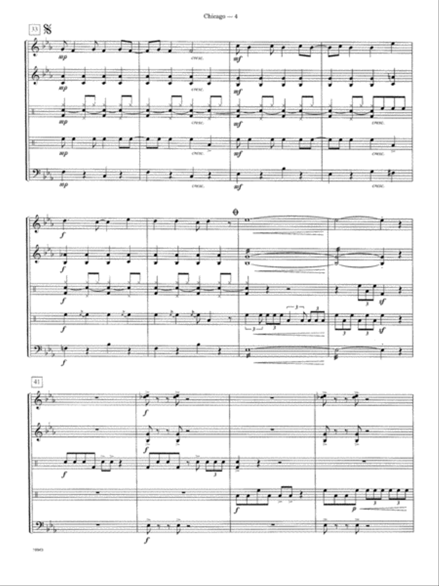 Chicago - Full Score Percussion scores gallery preview page 4